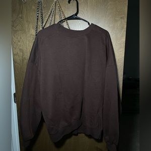 Chocolate Brown Oversized Crewneck